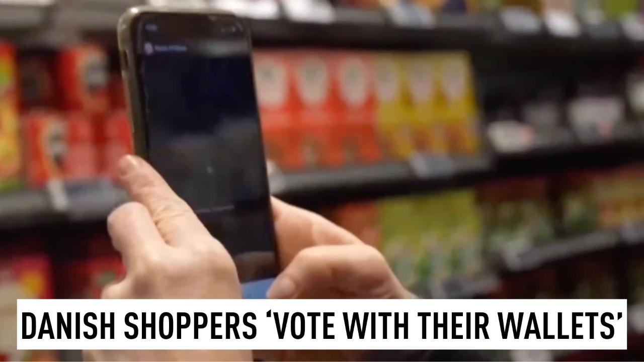 Danish shoppers 'vote with their wallets' as they boycott US products